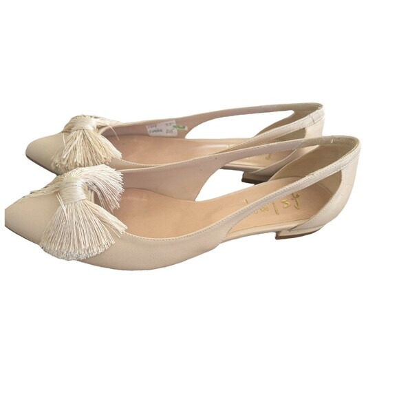 FS NY French Sole Shoes  Leather Ballet Flats Pointed Toe & Bow Size 7.5  NEW - Picture 3 of 7